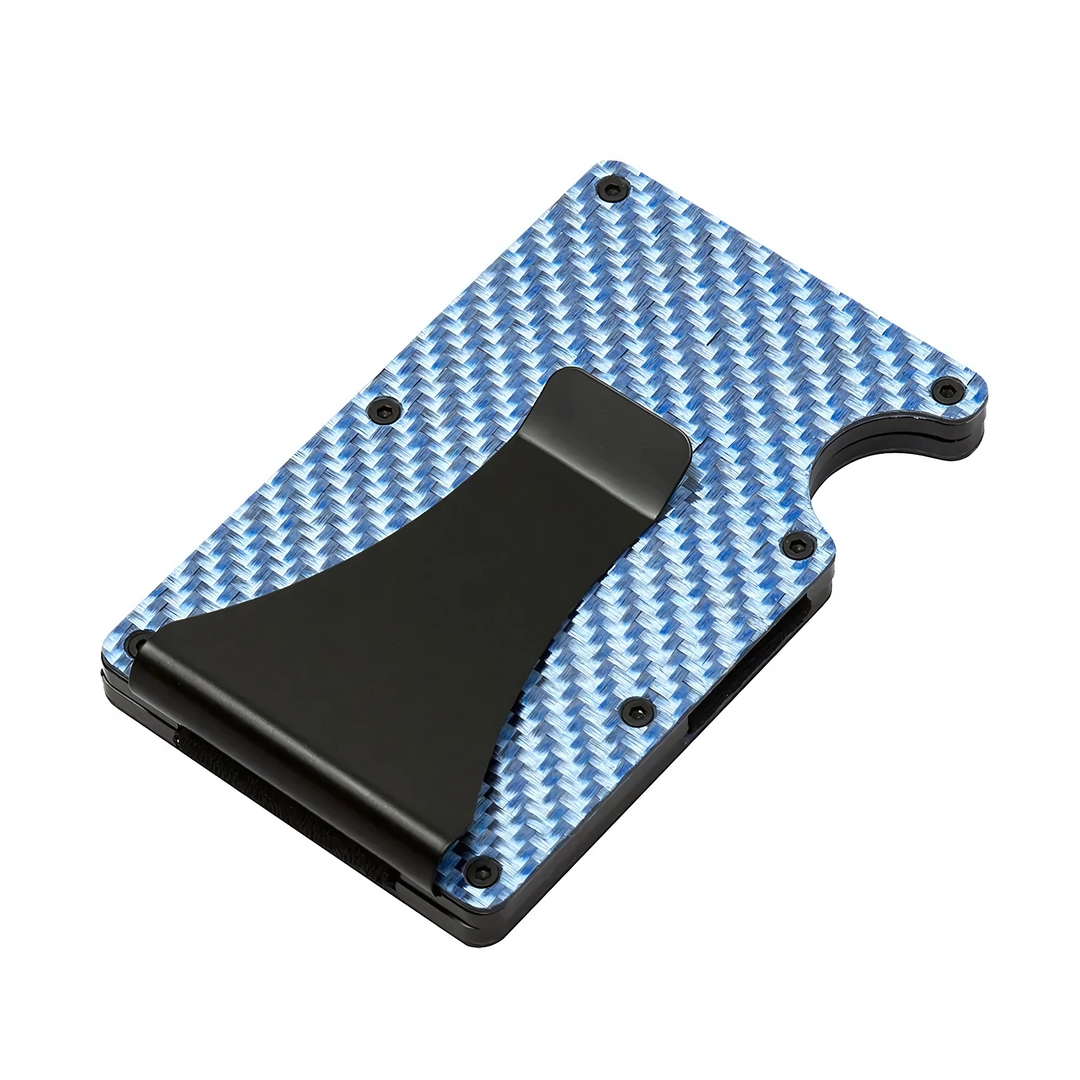 IJzeren Portemonnee 2.0 blauw met strepen
